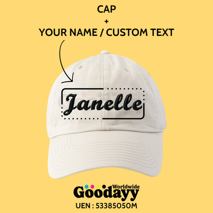 Baseball Cap with Personalized Name Embroidery