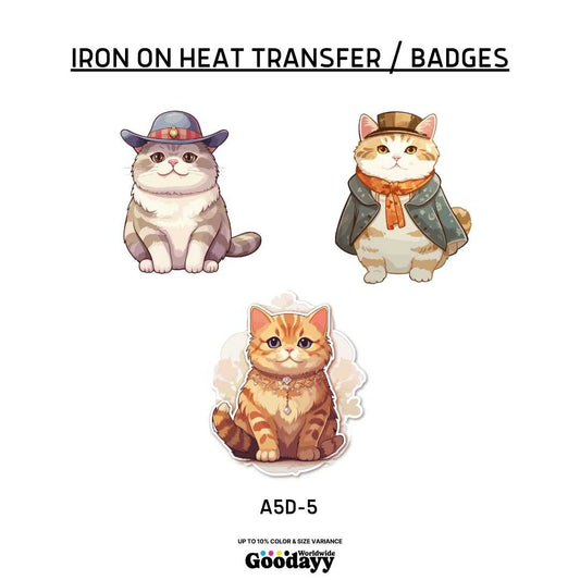 Iron On Heat Transfer Badges (A5D-5)