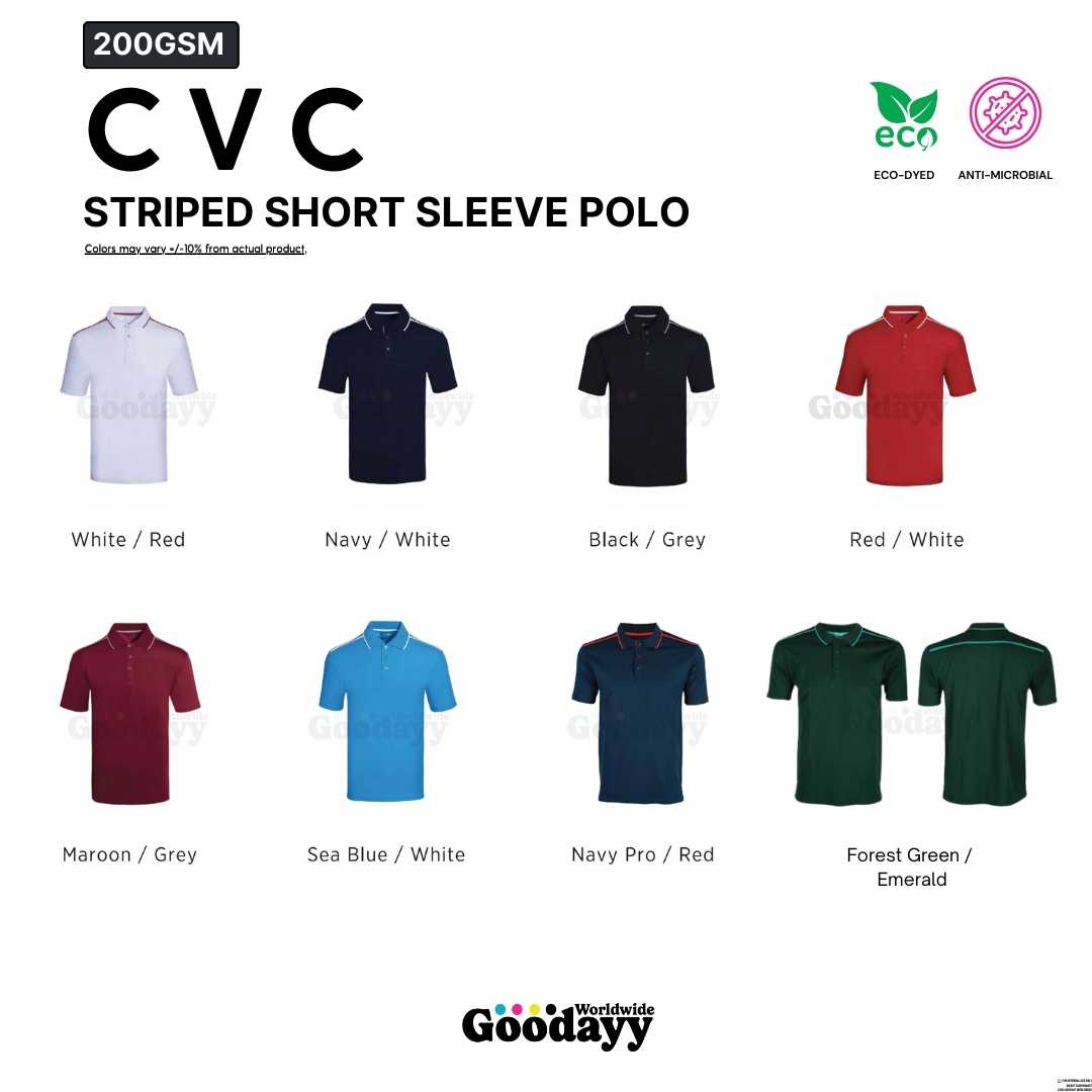 Custom CVC Striped Short Sleeve Polo 05