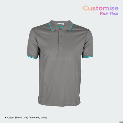 Custom CVC Tipped Collar & Cuff Short Sleeve Polo 07