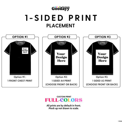 Custom DTF Printed 200GSM Cotton Short Sleeve T-shirt