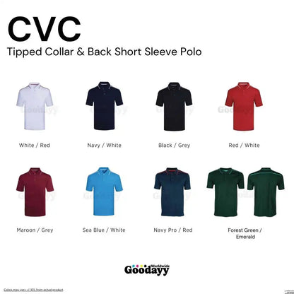 Custom CVC Tipped Collar & Back Short Sleeve Polo 05