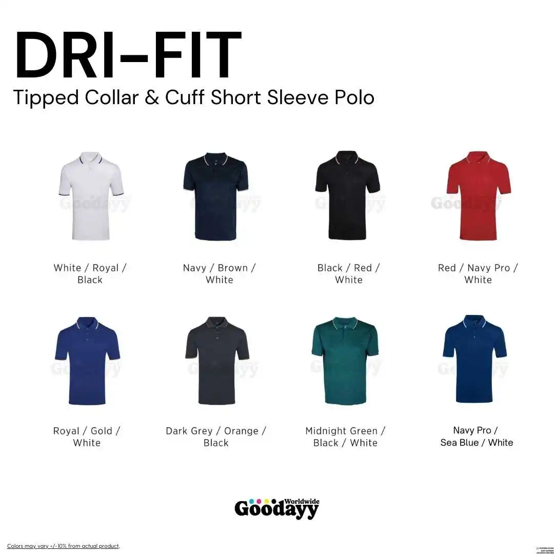 Custom Dri-fit Tipped Collar & Cuff Short Sleeve Polo 04