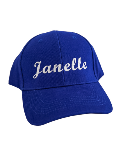 Baseball Cap with Personalized Name Embroidery