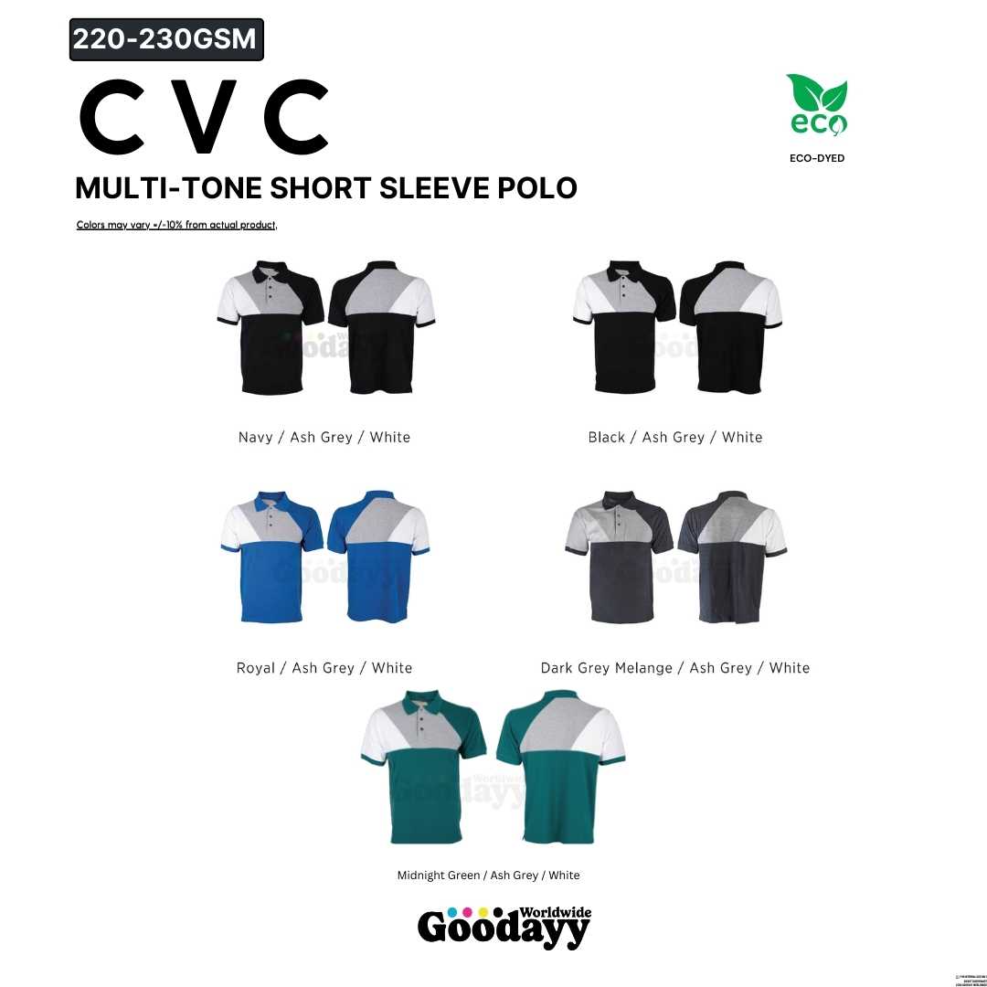 Custom CVC Multi-Tone Short Sleeve Polo 13