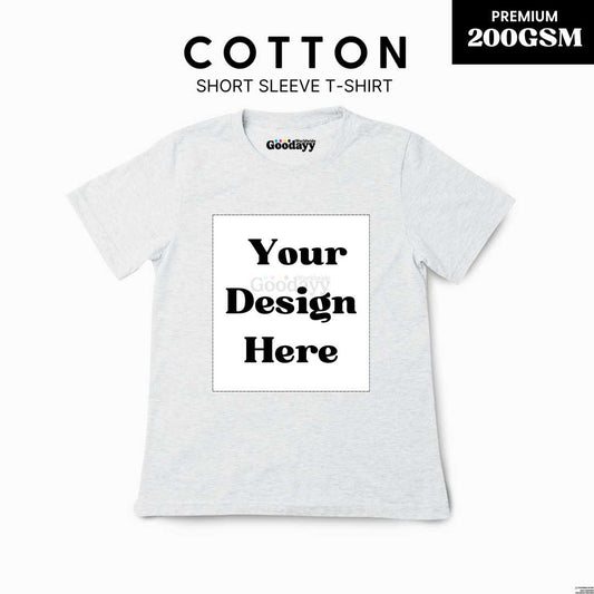 Custom DTF Printed 200GSM Cotton Short Sleeve T-shirt