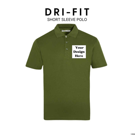 Custom DTF Printed Dri-fit Short Sleeve Polo